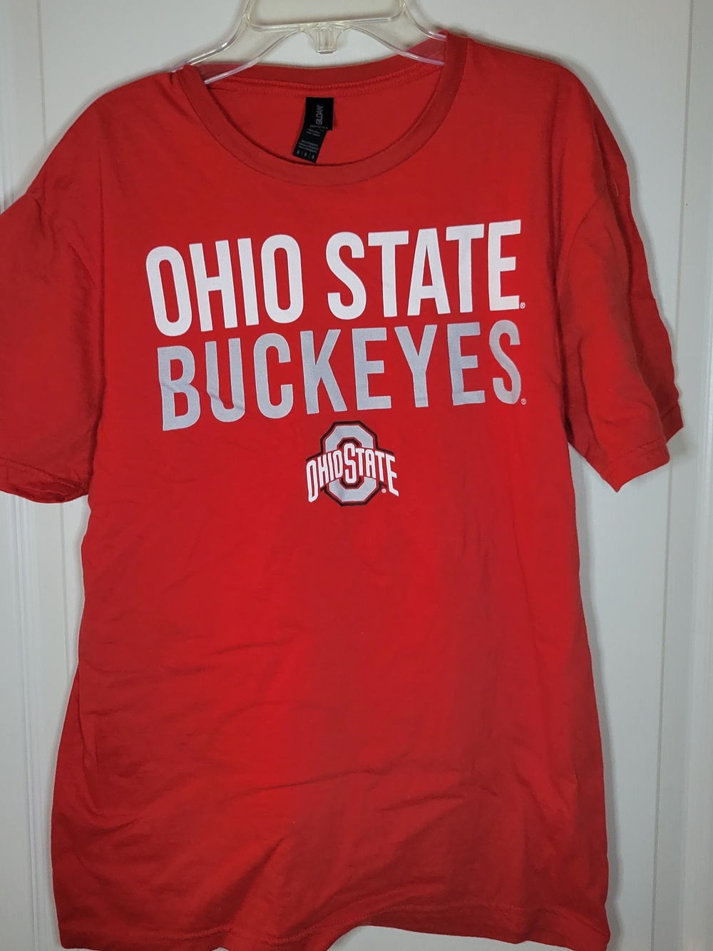 Buckeyes Red Team T-Shirt Size M Gildan Soft Style